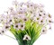 12 Bundles Artificial Flowers Outdoor UV Resistant Fake Flowers No Fade Plastic Plants Garden Porch Window Box Decorating (White) 9.45"D x 9.45"W x 13"H